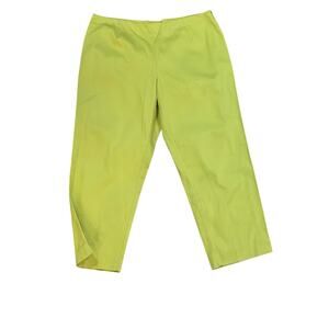 Sunny Leigh NWT Isle De Capri Pants‎ Size 12 Green Side Zip Cropped